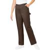 Woman Within Plus Size Back-Elastic All-Cotton Denim Carpenter Jeans(Chocolate)
