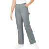 Woman Within Plus Size Back-Elastic All-Cotton Denim Carpenter Jeans(Gunmetal)