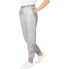 Heather Grey Floral Embroidery