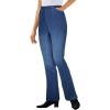 Woman Within Plus Size Fineline Stretch Denim Pull-On Bootcut Jeans(Stonewash Sanded)