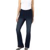 Woman Within Plus Size Fineline Stretch Denim Wide-Leg Pull-On Jeans(Indigo Sanded)