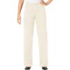Woman Within Plus Size Fineline Stretch Denim Wide-Leg Pull-On Jeans(Natural Khaki)