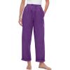 Woman Within Plus Size Seersucker Pull-On Elastic-Waist Pants(Purple Orchid)