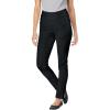 Woman Within Plus Size Slim-Leg Pull-On Gap-Free Stretch-Denim Jeans(Black)