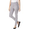 Woman Within Plus Size Slim-Leg Pull-On Gap-Free Stretch-Denim Jeans(Grey Denim)