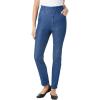 Woman Within Plus Size Slim-Leg Pull-On Gap-Free Stretch-Denim Jeans(Medium Stonewash)