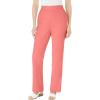 Woman Within Plus Size Straight Leg Linen Pant(Sweet Coral)