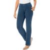 Woman Within Plus Size Straight-Leg Stretch Knit Denim Five-Pocket Jeans(Medium Stonewash)