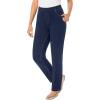 Woman Within Plus Size Straight-Leg Stretch Knit Denim Five-Pocket Jeans(Midnight)