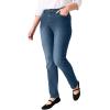 Woman Within Plus Size Stretch Straight-Leg Clean Jeans(Medium Stonewash)