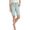 Woman Within Plus Size Stretch-Denim Five-Pocket Bermuda Jeans Shorts(Light Wash Sanded)