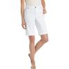 Woman Within Plus Size Stretch-Denim Five-Pocket Bermuda Jeans Shorts(White)
