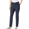 Woman Within Plus Size Tall Adjustable Waist Straight-Leg Chino(Navy)