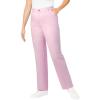 Woman Within Plus Size Tall Back-Elastic All-Cotton Denim Carpenter Jeans(Pink)
