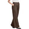 Woman Within Plus Size Tall Perfect Elastic-Waist Wide-Leg All-Cotton Pull-On Denim Jeans(Chocolate)