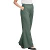 Woman Within Plus Size Tall Perfect Elastic-Waist Wide-Leg All-Cotton Pull-On Denim Jeans(Pine)