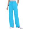 Woman Within Plus Size Tall Sport Knit Straight-Leg Pull-On Pants(Paradise Blue)