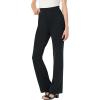 Woman Within Plus Size Tall Stretch Ponte Knit Pull-On Bootcut Pants(Pocket Black)