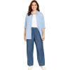 Woman Within Plus Size Wide-Leg Drawstring Denim Pants(Stonewash)