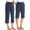 Woman Within Women’s Convertible Length Cargo Capri/Bermuda Pants(Indigo)