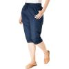 Woman Within Women’s Convertible Length Cargo Capri/Bermuda Pants(Navy)