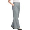 Woman Within Women’s Plus Size Petite Wide-Leg Pull-On Denim Jeans(Gunmetal)