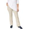 ellos Plus Size Stretch Chino Mid-Rise Classic Bootcut Pants(Stone)