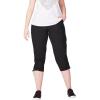 ellos Women’s Plus Size Stretch Cargo Capris Front and Side Pockets Casual Cropped Pants(Black)