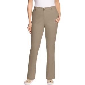 Woman Within Plus Size Adjustable Waist Straight-Leg Chino(Bark)