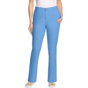 Woman Within Plus Size Adjustable Waist Straight-Leg Chino(French Blue)