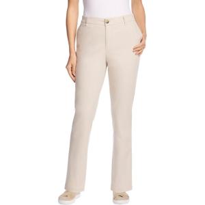 Woman Within Plus Size Adjustable Waist Straight-Leg Chino(Natural Khaki)