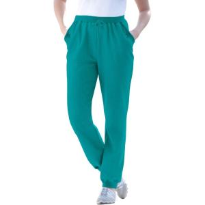 Woman Within Plus Size Better-Fleece Pull-On Jogger Sweatpants(Deep Teal)