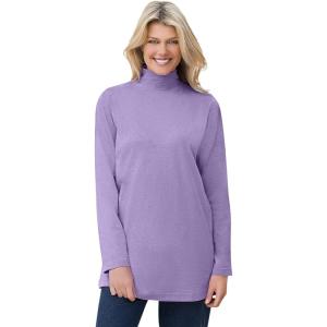 Woman Within Plus Size Perfect Mockneck Tunic(Soft Iris)