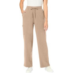 Woman Within Plus Size Petite Knit Pull-On Drawstring Cargo Pants(New Khaki)