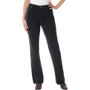 Woman Within Plus Size Stretch Corduroy Bootcut Pant(Black)