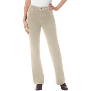 Woman Within Plus Size Stretch Corduroy Bootcut Pant(Natural Khaki)