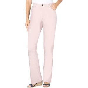 Woman Within Plus Size Stretch Denim Five-Pocket Bootcut Jeans(Delicate Pink)