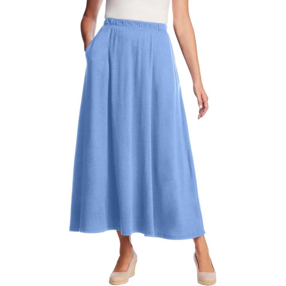 image:imageWoman Within Plus Size 7Day Maxi SkirtFrench Blue