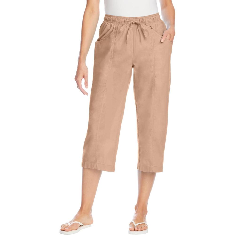 image:imageWoman Within Plus Size Boardwalk CapriNew Khaki