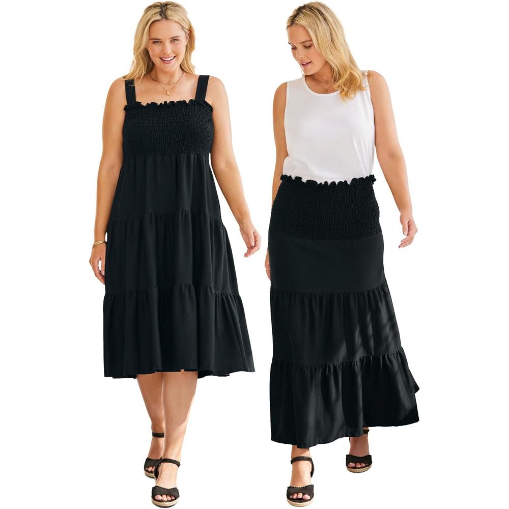 image:imageWoman Within Plus Size Convertible Dress to SkirtBlack