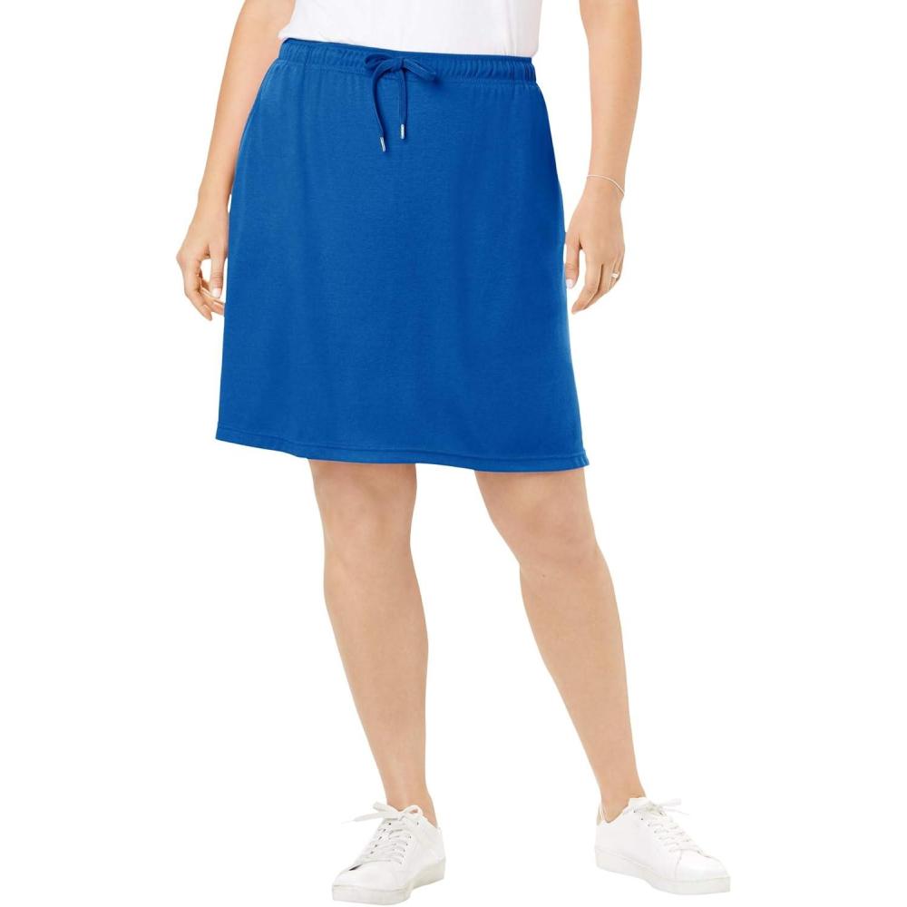 image:imageWoman Within Plus Size Sport Knit SkortBright Cobalt
