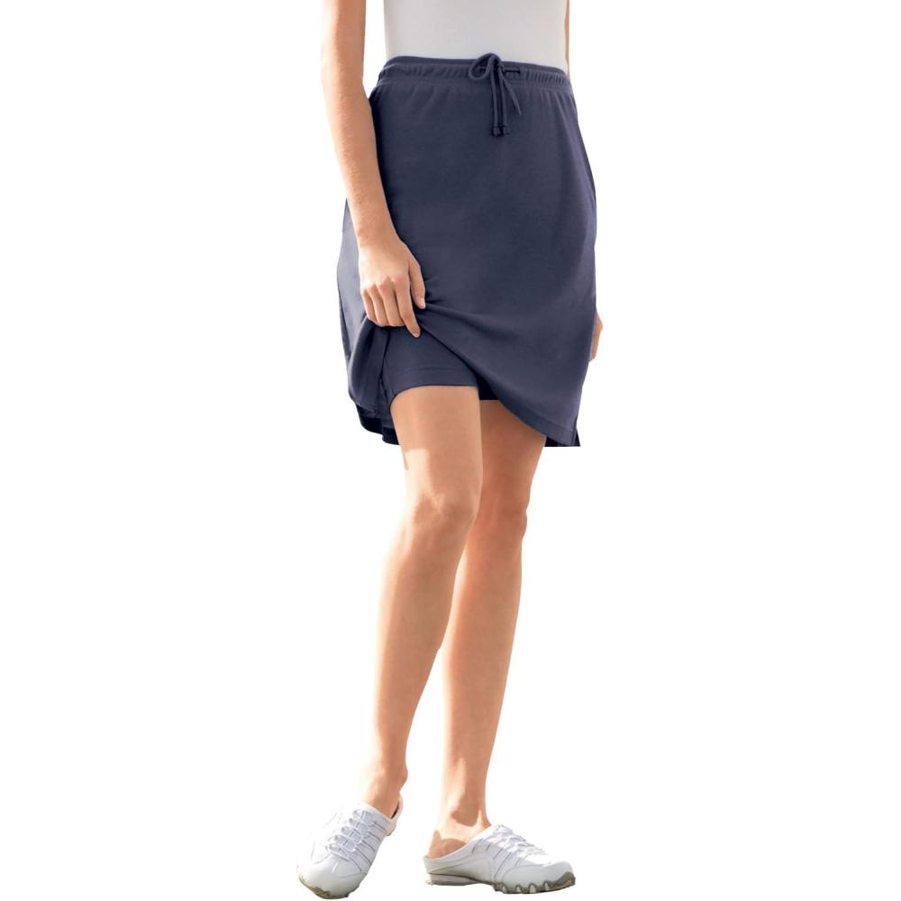 image:imageWoman Within Plus Size Sport Knit SkortNavy