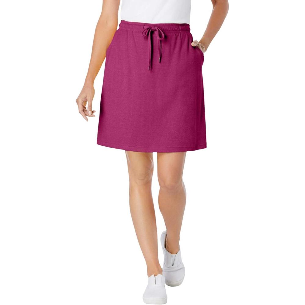 image:imageWoman Within Plus Size Sport Knit SkortRaspberry