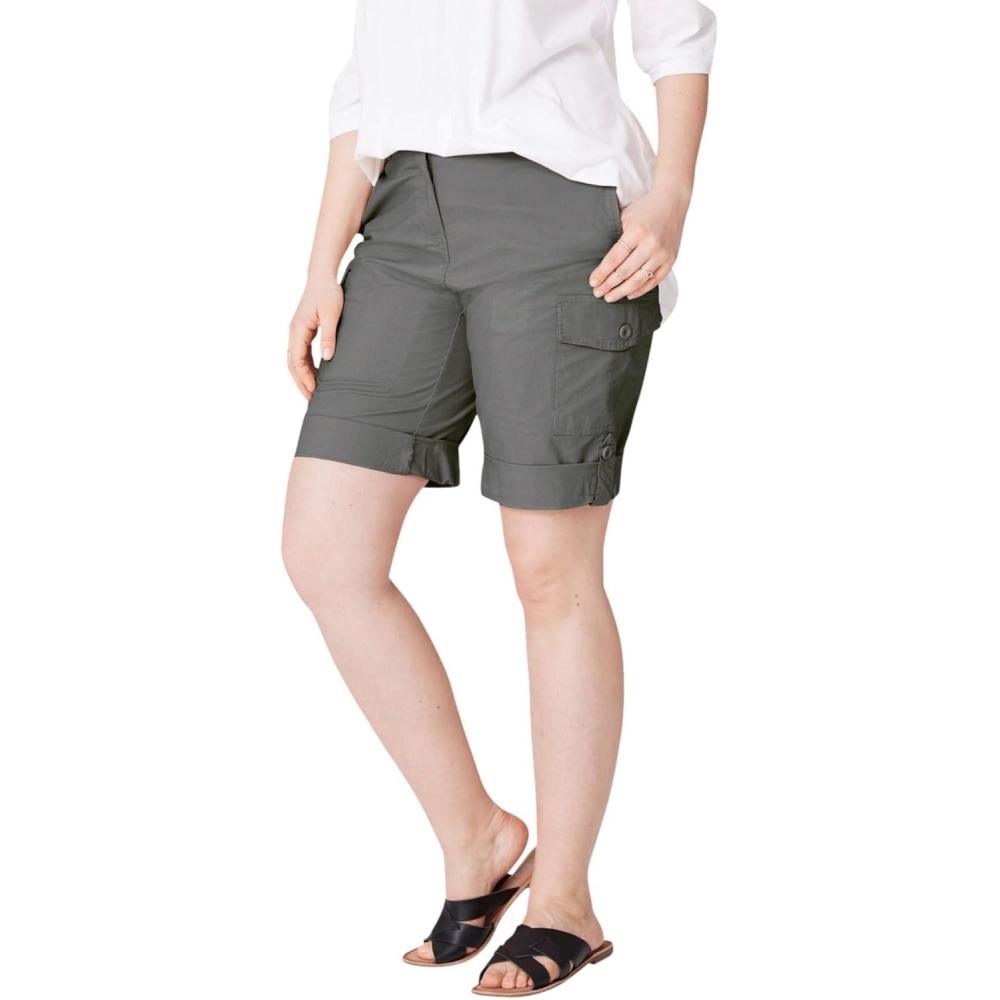 image:imageellos Plus Size Convertible Cargo ShortsSlate