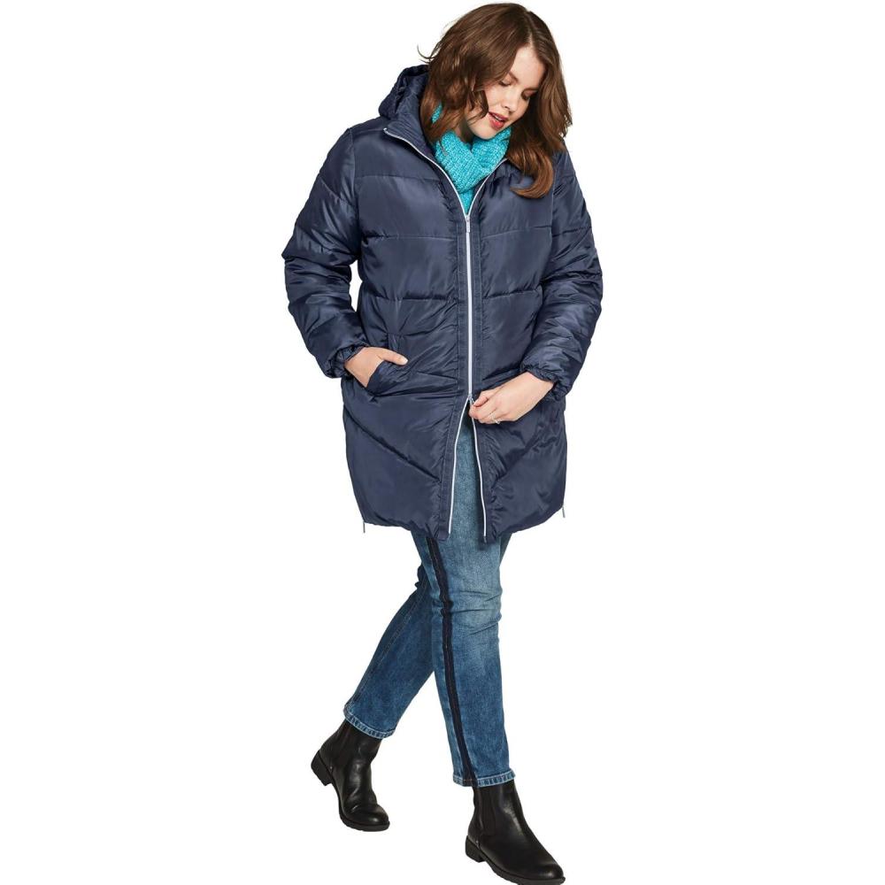 image:imageellos Plus Size Long Puffer CoatNavy