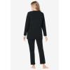 Dreams & Co. Plus Size Petite 2-Piece Lounge Set(Black)