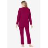 Dreams & Co. Plus Size Petite 2-Piece Lounge Set(Pomegranate)