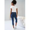 Ellos Plus Size Mid-Rise Stretch Capri Jegging(Medium Stonewash)