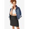 Ellos Women’s Plus Size Classic Denim Jacket Oversized Jean Jacket(Medium Stonewash)