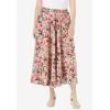 Woman Within Plus Size 2-in-1 Reversible Skirt(Navy Painterly Bloom)